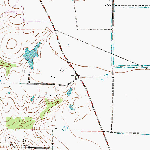 Topographic Map of Pittsville (historical), TX