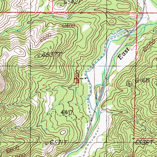 Topographic Map of Feridell Ranch, CA