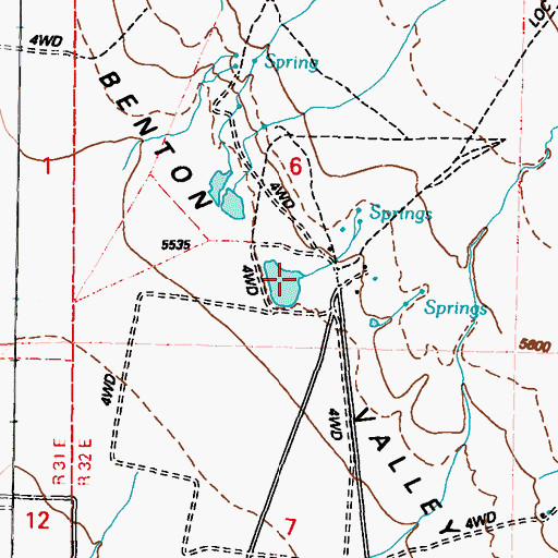 Topographic Map of Bramlette Ranch, CA