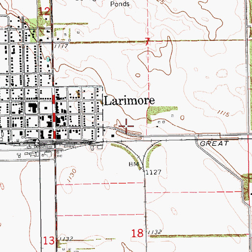 Topographic Map of New Testament Baptist Christian School, ND