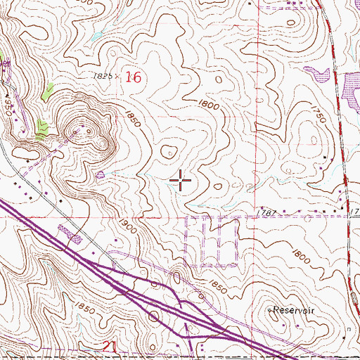 Topographic Map of Mandan Middle School, ND