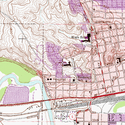 Topographic Map of Christ the King Elementary School, ND