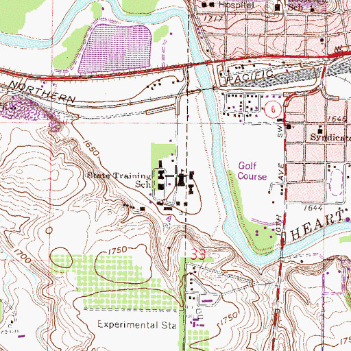 Topographic Map of Marmot Schools, ND