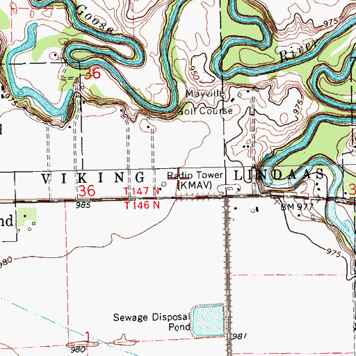 Topographic Map of May-Port CG Middle-High School, ND