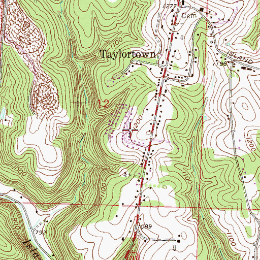 Topographic Map of Mellwood Acres, OH