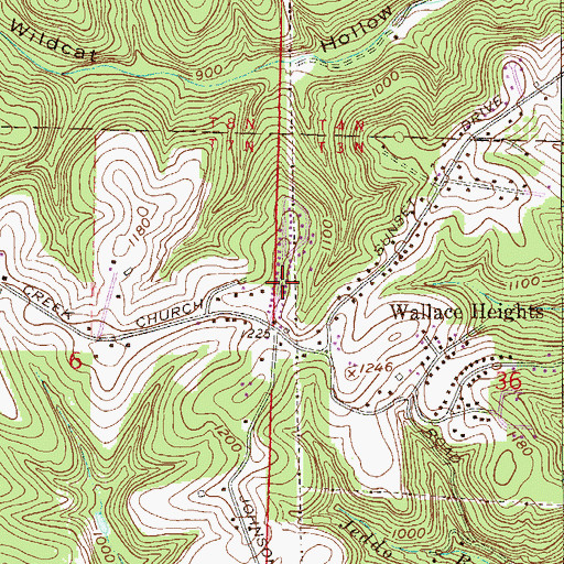 Topographic Map of Ridgeland, OH