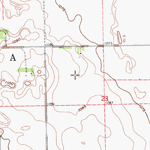 Topographic Map of Sundale Colony School, ND