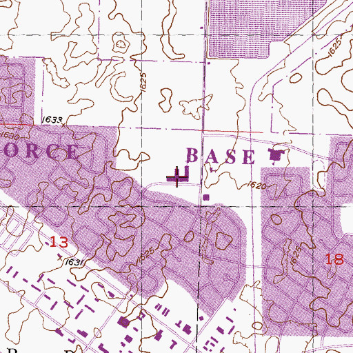 Topographic Map of North Plains Elementary School, ND