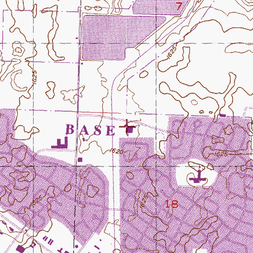 Topographic Map of Memorial Middle School, ND