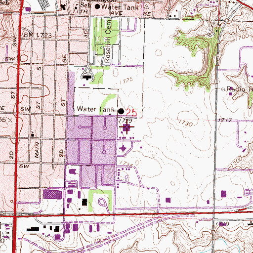 Topographic Map of Our Redeemer's Christian School, ND