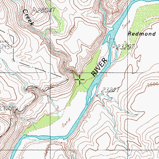 Topographic Map of Chalk Creek, AZ