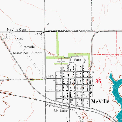 Topographic Map of Dakota Prairie Elementary School, ND