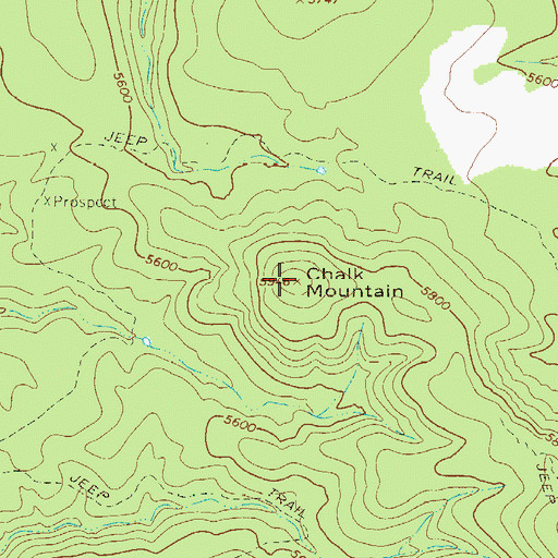 Topographic Map of Chalk Mountain, AZ
