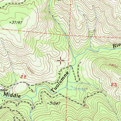 Topographic Map of Spinning Wheel Forest Service Facility, CA