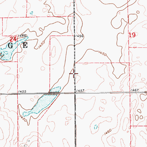 Topographic Map of Barnes County North Public School, ND