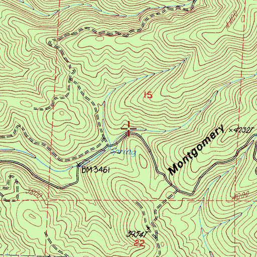 Topographic Map of Goat Camp, CA