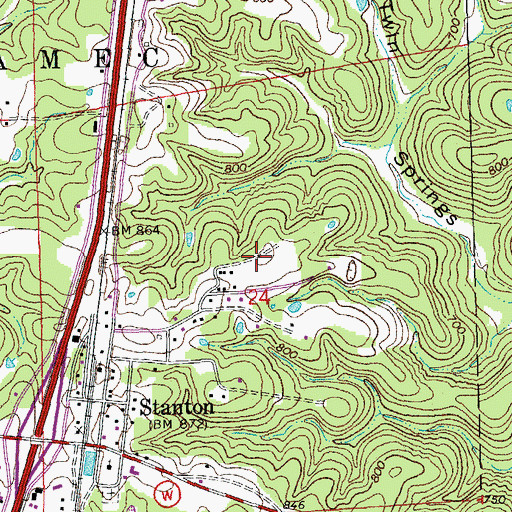 Topographic Map of Town of Charmwood, MO