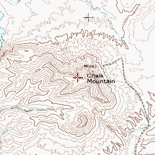 Topographic Map of Chalk Mountain, AZ