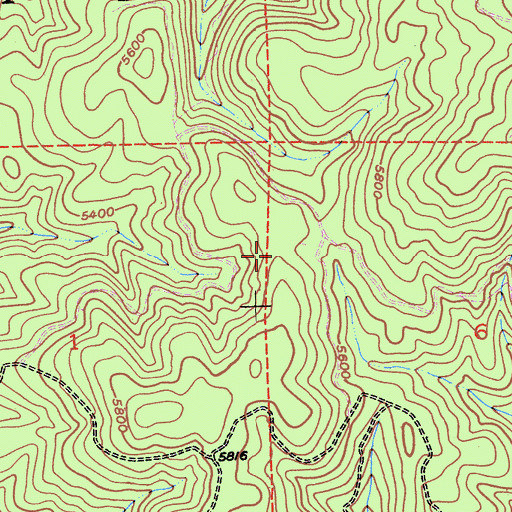 Topographic Map of Silver Hill Ridge, CA