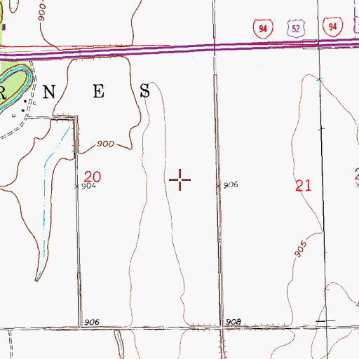 Topographic Map of Freedom Elementary School, ND