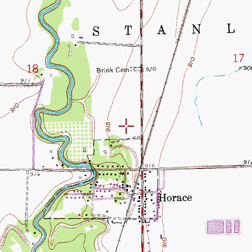 Topographic Map of Horace Elementary School, ND