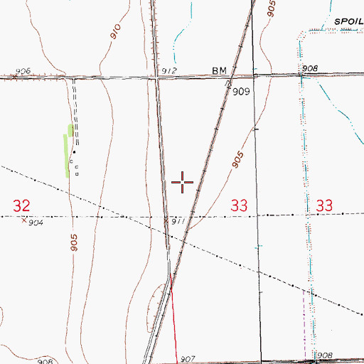 Topographic Map of Osgood Kindergarten Center, ND