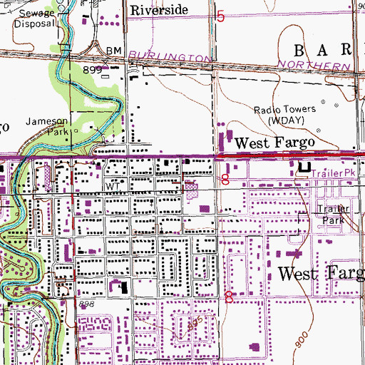 Topographic Map of STEM Center, ND