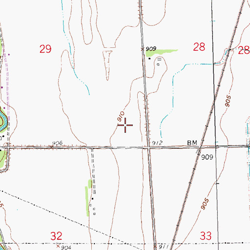 Topographic Map of Sheyenne 9th Grade Center, ND
