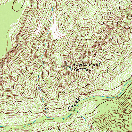 Topographic Map of Chalk Point Spring, AZ