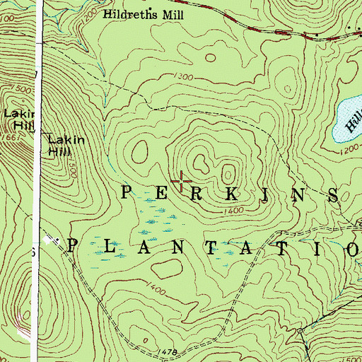 Topographic Map of Perkins Township, ME