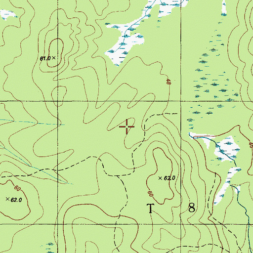 Topographic Map of Fletchers Landing Township, ME