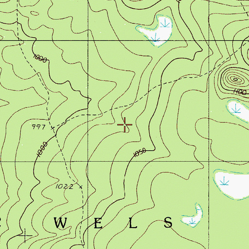 Topographic Map of T6 R12 WELS, ME
