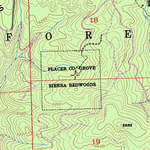 Topographic Map of Forest View Trail, CA