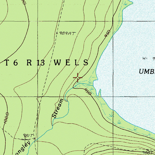 Topographic Map of T6 R13 WELS, ME