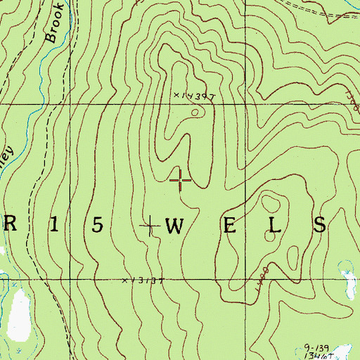 Topographic Map of T5 R15 WELS, ME