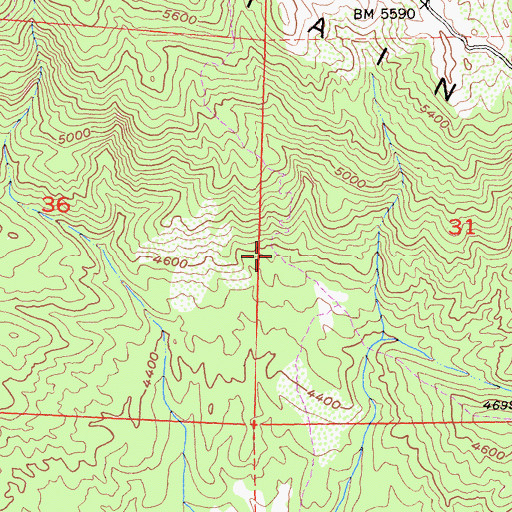Topographic Map of Barker Valley Trail, CA