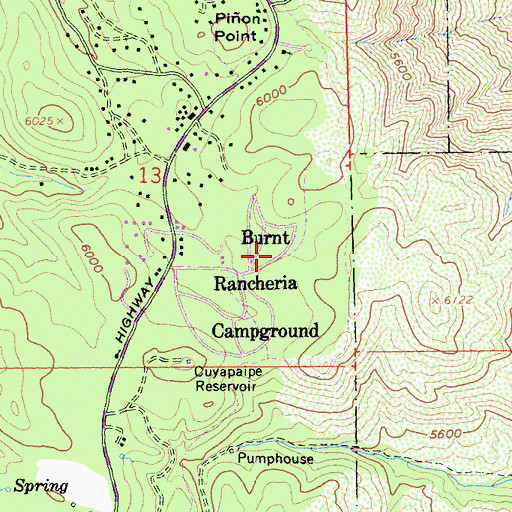 Topographic Map of Desert View Interpretive Trail, CA