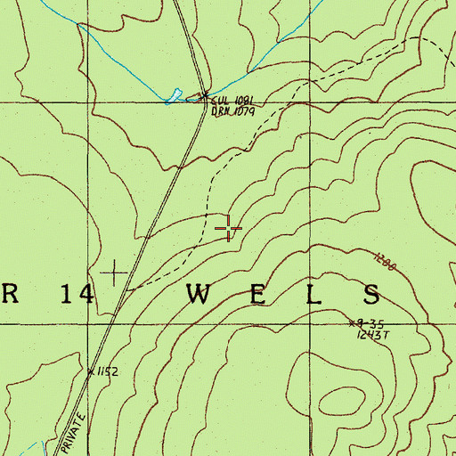 Topographic Map of T5 R14 WELS, ME