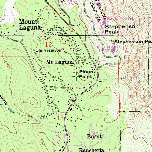 Topographic Map of Indian Hill Nature Trail, CA