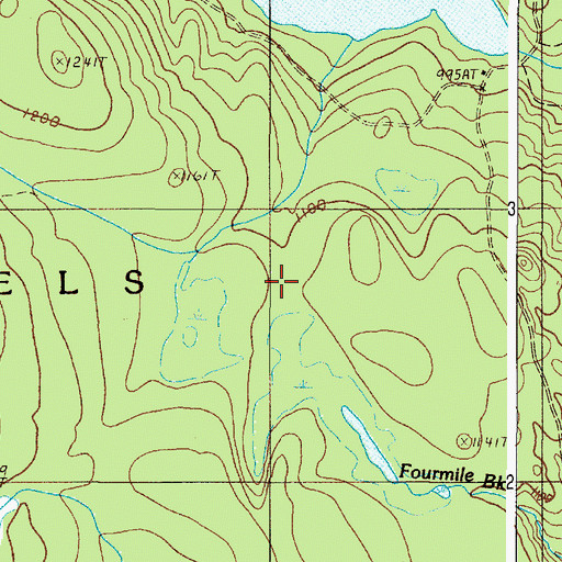 Topographic Map of T3 R13 WELS, ME