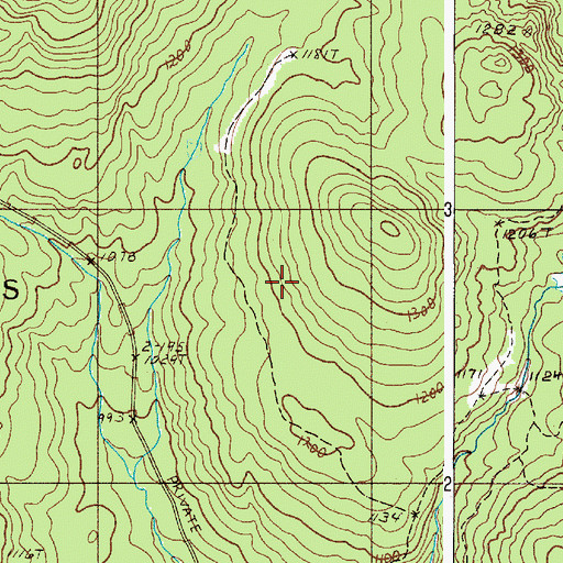 Topographic Map of T3 R11 WELS, ME