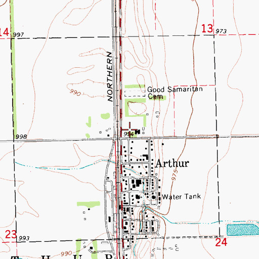 Topographic Map of Good Samaritan Society-Arthur, ND