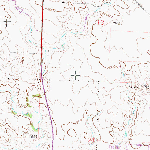 Topographic Map of Knife River Care Center, ND