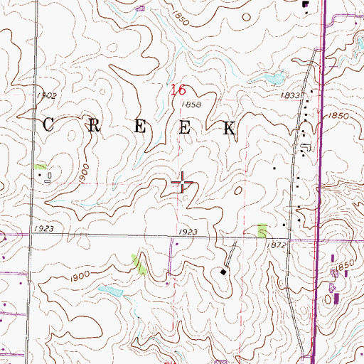 Topographic Map of Saint Gabriel's Community, ND