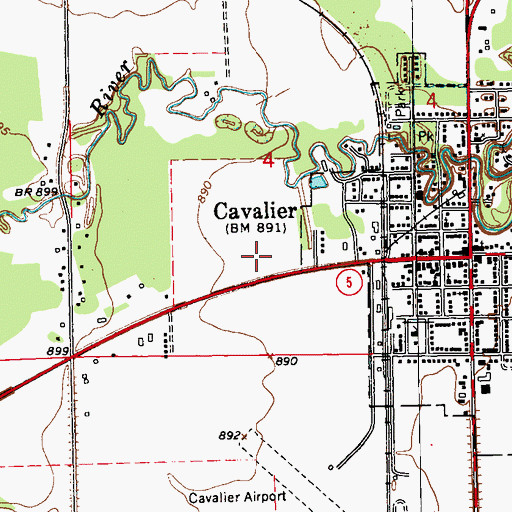 Topographic Map of Wedgewood Manor, ND
