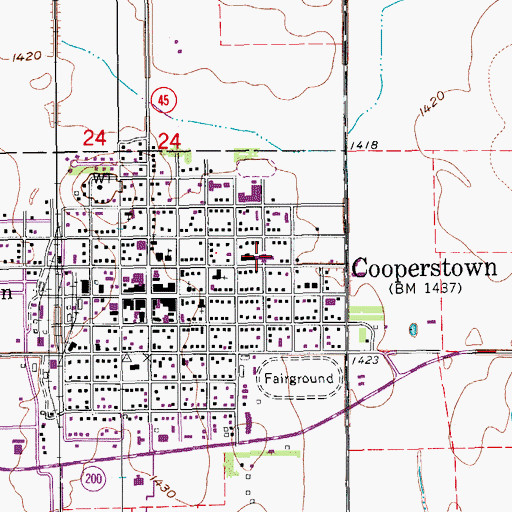 Topographic Map of Griggs County Care Center, ND