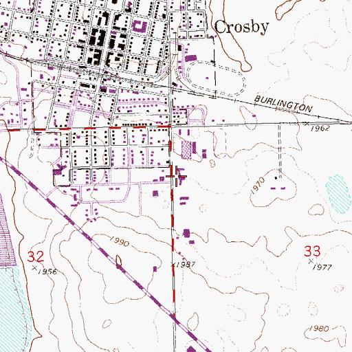 Topographic Map of Good Samaritan Society-Crosby, ND