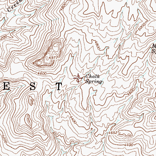 Topographic Map of Chalk Spring, AZ