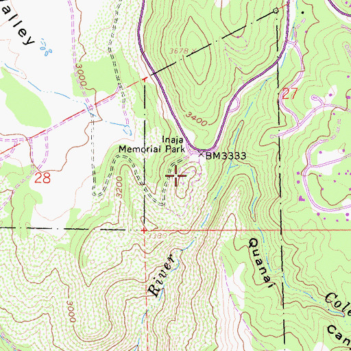 Topographic Map of Inaja Nature National Recreation Trail, CA