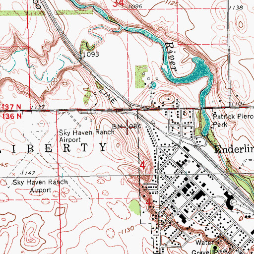 Topographic Map of Maryhill Manor, ND